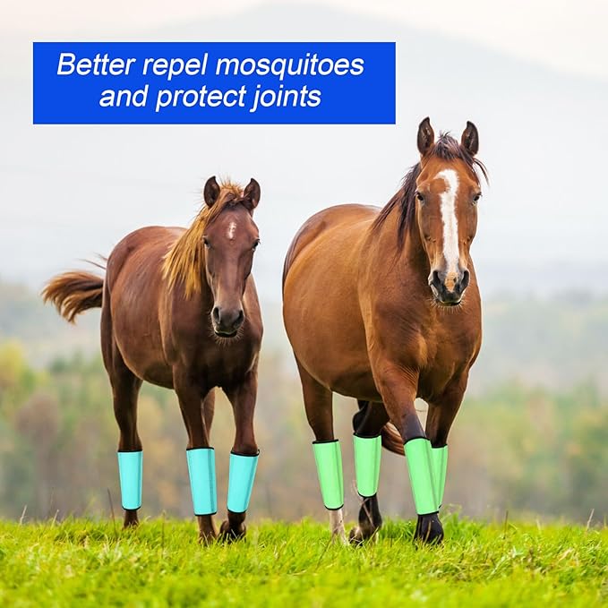 8 Pcs Mesh Fly Boots for Horse Breathable Mesh Horse Boots Protective Horse Leg Wraps Horse Leggings for Preventing Flies and Mosquitoes Bites (Light Pink, Dark Pink)-PurrikoPets