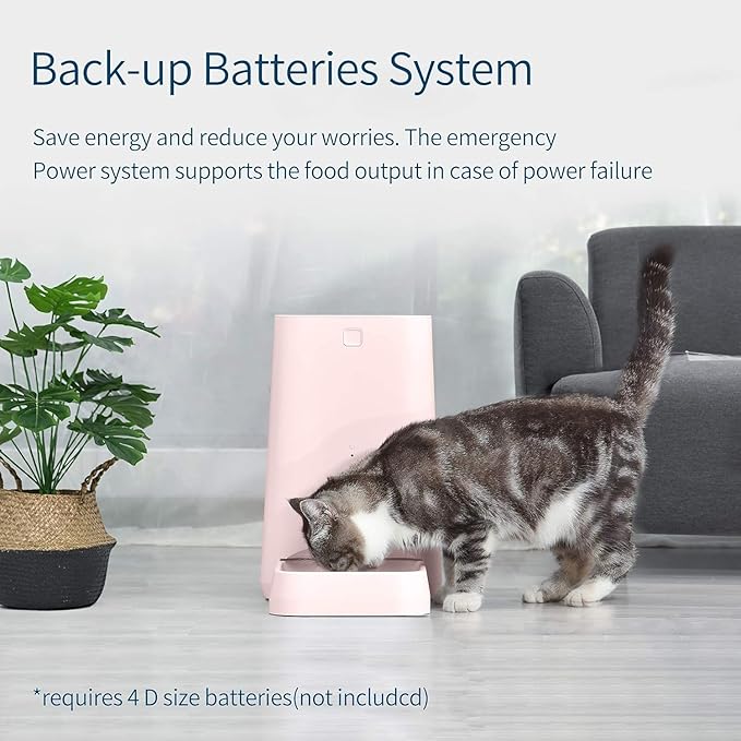 DOGNESS 6L Smart Feeder, Wi-Fi Enabled Pet Feeder for Cat and Dog, Smartphone App for iOS and Android, Portion Control, Fresh Lock System Auto Food Dispenser Pink-PurrikoPets