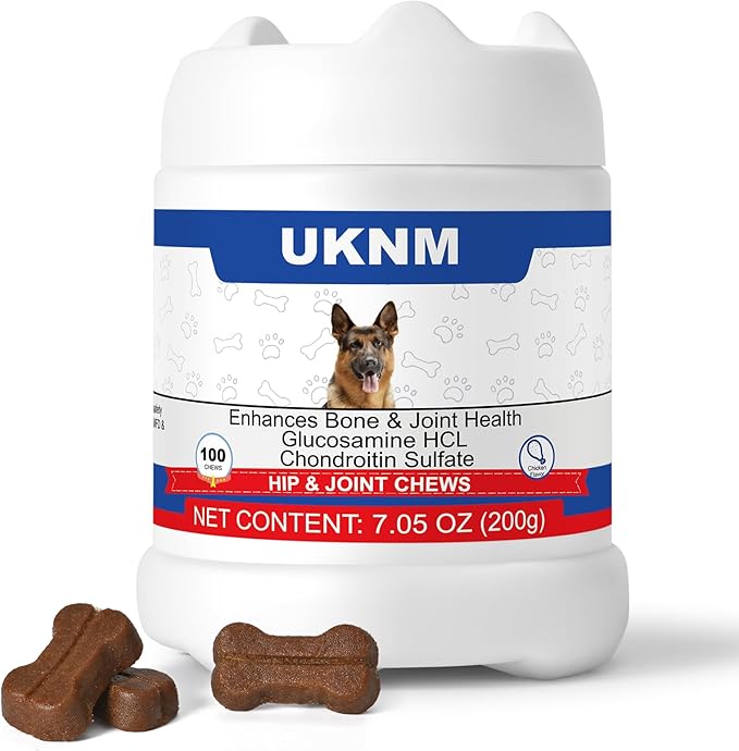 Dog Hip and Joint Supplement,100 Count,Chicken Flavor,Pain and Inflammation Relief Chews with Glucosamine, MSM, Vitamin C, Omega 3,Treats Hip Dysplasia, Arthritis,for Hip & Joint Health, Pain Relief-PurrikoPets