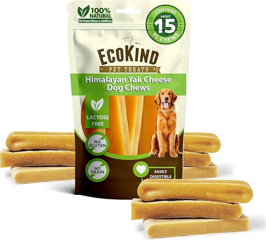 EcoKind Premium Gold Monster Yak Cheese Himalayan Dog Chew, Dog Treats Large Breed, All Natural, High Protein, for Aggressive Chewers, XL - 15+ Chews (5 lbs)-PurrikoPets