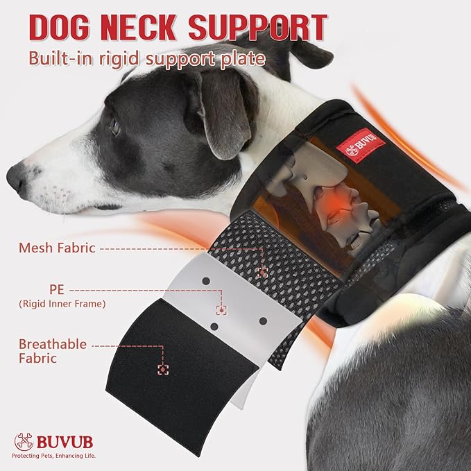 Adjustable Dog Neck Brace for Neck Pain & Injury Relief - Soft & Comfortable Support Collar for Dogs for Recovery After Surgery or Injury(XLarge)-PurrikoPets