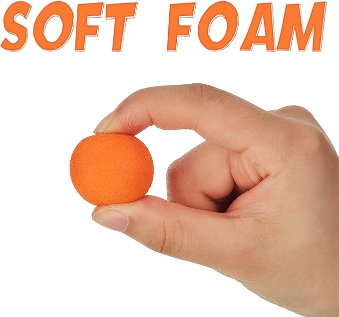 Frienda 24 Pieces Refill Balls Soft Orange Foam Balls Refills Approx 1. 1 Inch in Diameter, Soft Small Light Cat Ball Toys-PurrikoPets