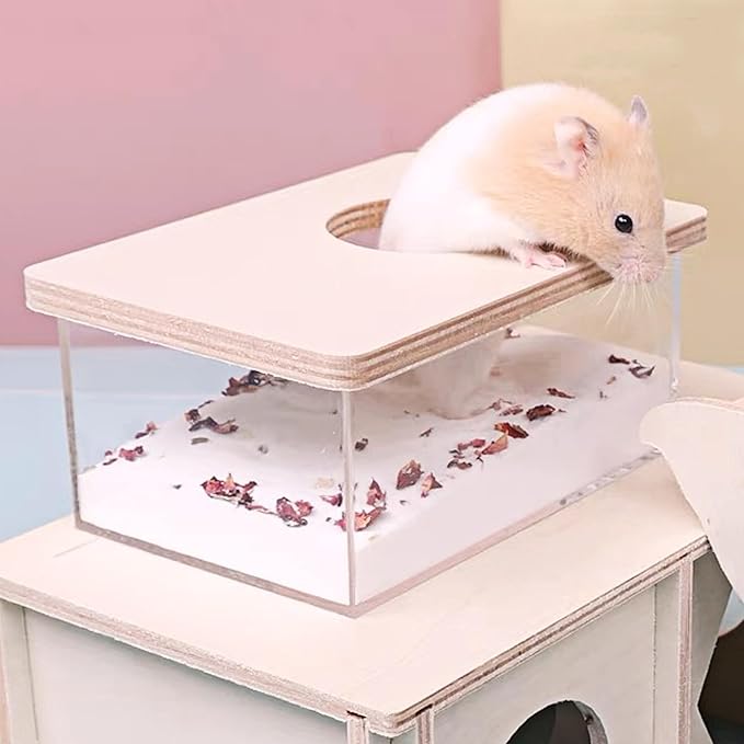 DR.DUDU Hamster Bath Sand, 2.8lb Dust Free Desert Sand or Potty Litter Sand for Hamster Chinchillas Gerbil Syrian Mice Small Animals (White, Flower Smell)-PurrikoPets