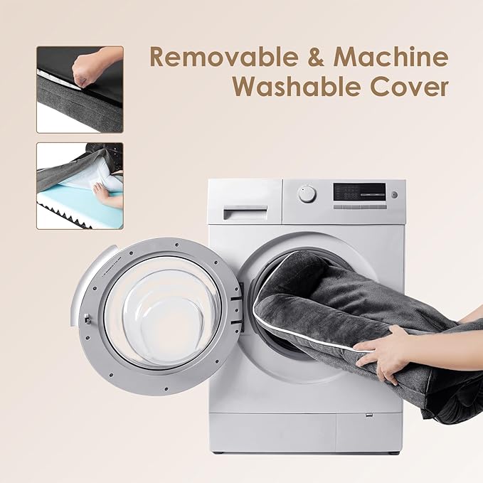 EHEYCIGA Orthopedic Dog Beds for Extra Large Dogs, Waterproof Memory Foam XL Pet Bed with Sides, Non-Slip Bottom and Egg-Crate Foam Big Dog Couch Bed with Washable Removable Cover, Dark Grey-PurrikoPets