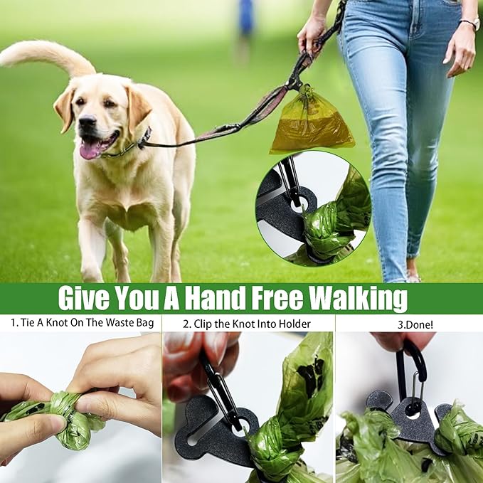 Dog Waste Bag Dispenser Dog Poop Bag Dispenser for Leash Accessory dog Poop Bag Holders Fits Dog Leash Include Hand Free Holder, Khaki, No-KaqiXYB-PurrikoPets