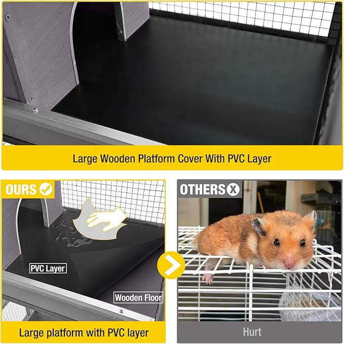 Aivituvin Ferret Cage Chinchilla Cage for Rat,Lizard,Squirrel, Chameleon,Gerbils and Other Small Animals-PurrikoPets
