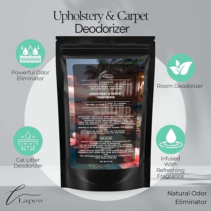 Goddess Carpet Freshener Powder: Powerful Odor Eliminator for Home, Upholstery Deodorizer, Carpet Deodorizer, Pet Urine, Cat Litter Box - Sweet Grace Fragrance-PurrikoPets