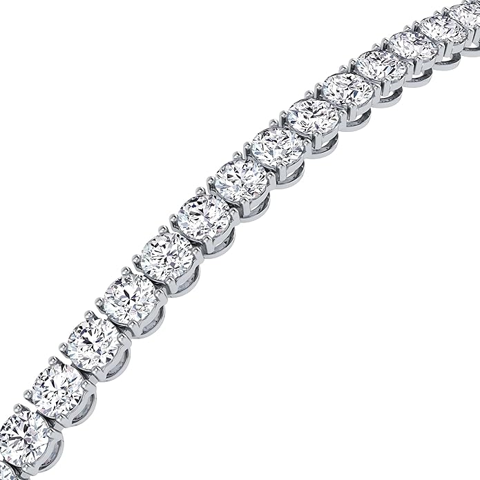 0.50-15 Carat Lab Grown Classic Diamond Tennis Bracelet 4 Prong Setting Luxury Collection (F-G Color, SI Clarity) Length- 7 Inch