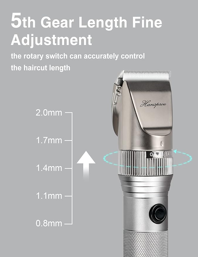 Dog Grooming Clippers High Power Dog Clipper for Thick Heavy Coats Low Noise Plug-in Pet Trimmer Pet Professional Grooming Clippers with Guard Combs Brush for Dogs Cats and Other Animals-PurrikoPets