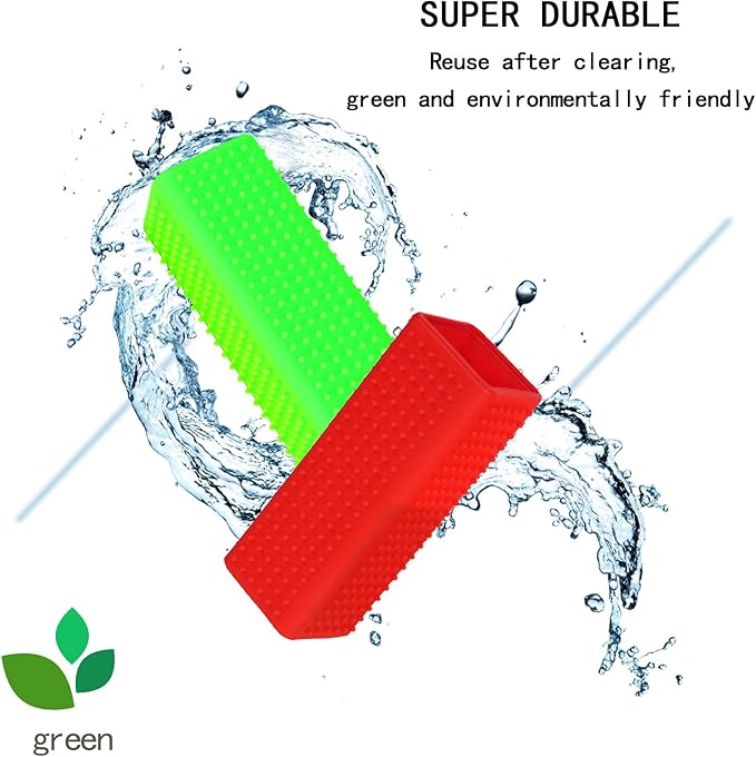 2pcs Pet Dog Cat Hair Remover, Pet Hair Removal Tool, Hollow Cleaner Brush for car，Interior, Furniture, Sofa (red and green)-PurrikoPets