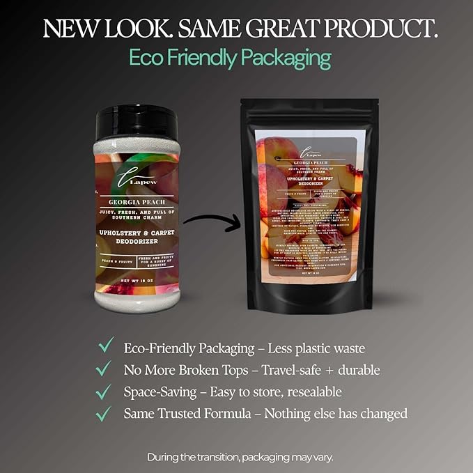 Georgia Peach Carpet Freshener Powder: Powerful Odor Eliminator for Home, Upholstery Deodorizer, Carpet Deodorizer, Pet Urine, Cat Litter Box - Georgia Peach Fragrance-PurrikoPets