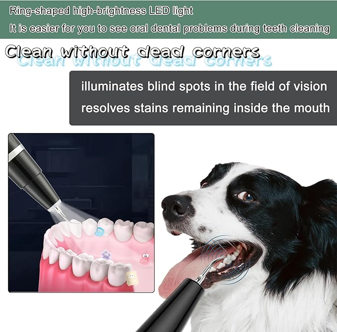 Dog Plaque Tartar Remover Pet Ultrasonic Cleaner Cat Tooth Cleaning for Cat Dog Dental Care-PurrikoPets