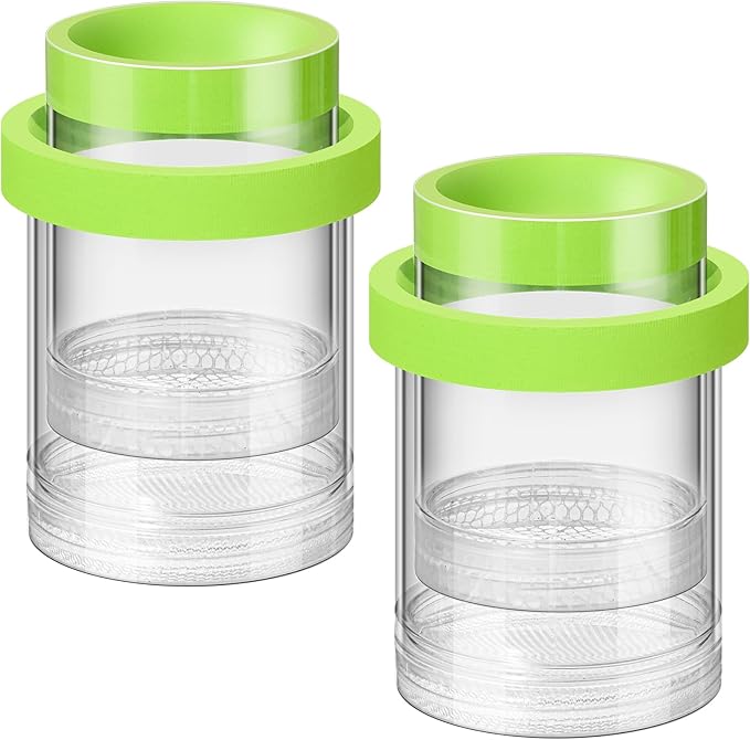 2 Pcs Breeder Box for Fish Tank Aquarium Breeder Separation Net Breeding Box with Suction Cup for Small Fish Shrimp Clownfish Guppy(Green,L)-PurrikoPets