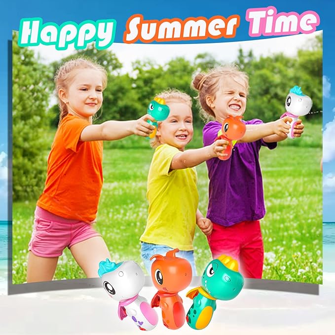 6 Pack Animal Water Gun for Kids, Mini Squirt Gun Water Blaster Soaker Toys, Dinosaur Dog Unicorn Shape Small Water Pistol Gun for Summer Outdoor Pool/Beach/Yard/Party Play-PurrikoPets