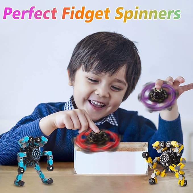 for Mom Transformable Fidget Spinners for Kids and Adults Stress Relief Sensory Toys for Boys and Girls Fingertip Gyros Toy Birthday Party Favors for Kids Classroom Gifts-PurrikoPets