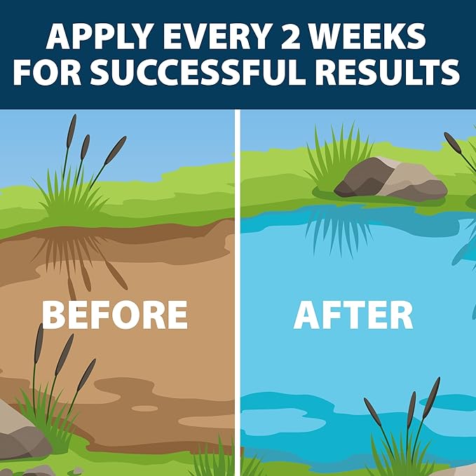 Airmax PondClear Packets, Beneficial Bacteria & Enzyme Clarifier Treatment with Ecoboost PRx, Clear & Clean Pond & Lake Water, Safe for Fish, 24 Count-PurrikoPets