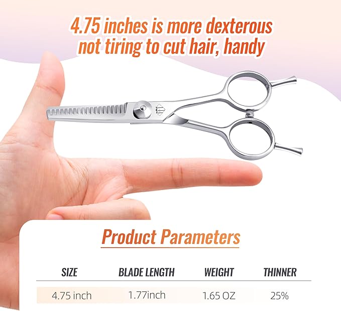 Dog Grooming Scissors: 4.75" Pet Thinning Shears Made Of Advanced Stainless Steel Alloy for Trimming Dogs Cats and Other Pets Face and Paws-PurrikoPets
