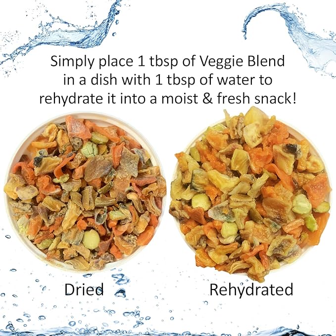 Exotic Nutrition Veggie Blend - Healthy Natural Mixed Dried Vegetable Treat - Sweet Potatoes, Carrots, Peas - for Degus, Chinchillas, Sugar Gliders, Hedgehogs, Guinea Pigs & Small Pets… (3 Pound)-PurrikoPets