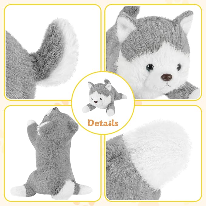 19Inch 3 Pounds Dog Weighted Stuffed Animals, Cute Realistic Puppy Stuffed Animal, Sensory Comfort Plush Throw Pillow Toy, Dog Plush Gift for Adults Kids Youth-PurrikoPets