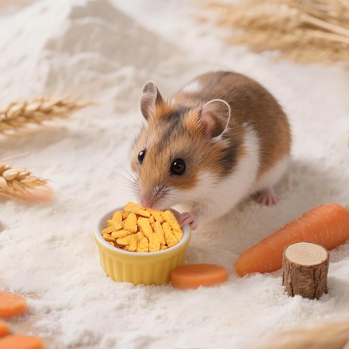 Abizoo Hamster & Gerbil Treats, Crunchy Baked Hamster Snacks with Carrot and Yeast, Natural Training Reward Chew Treats for Small Animals, Supports Digestion and Dental Health-PurrikoPets