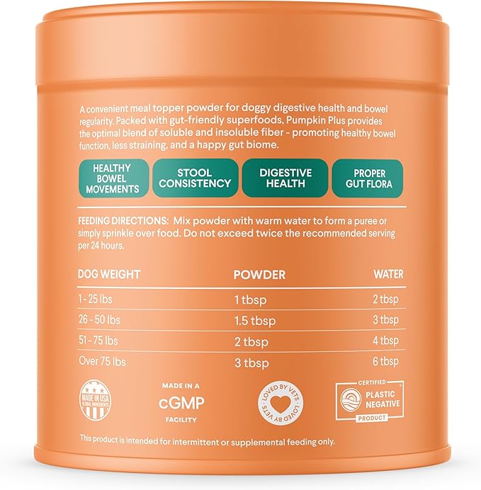 Finn Pumpkin Plus: Daily Digestive Support & Fiber-Rich Topper for Dogs | Promotes Regularity & Gut Health with Superfoods-PurrikoPets
