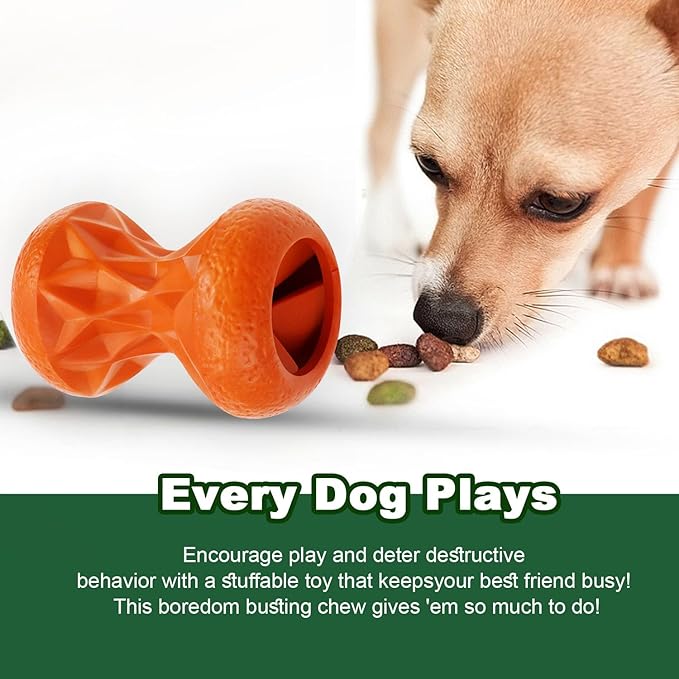 Dog Toys for Aggressive chewers, Indestructible Toy for Small Dogs Interactive Toy Dog chew Toys (Orange + Red)-PurrikoPets