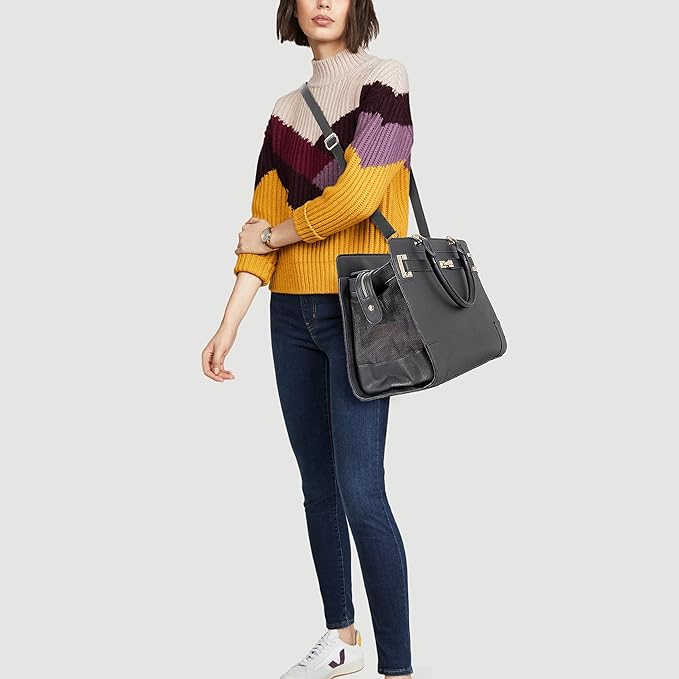 Fashion Pet Carrier Dog Cat Carrier Purse Soft-Sided Leather Handbag Pet Tote Bag for Small Dogs Puppy and Cats TSA Airline Approved-PurrikoPets