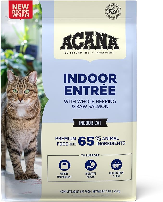 ACANA Indoor Entrée Fish Recipe Dry Cat Food 10lb Bag-PurrikoPets
