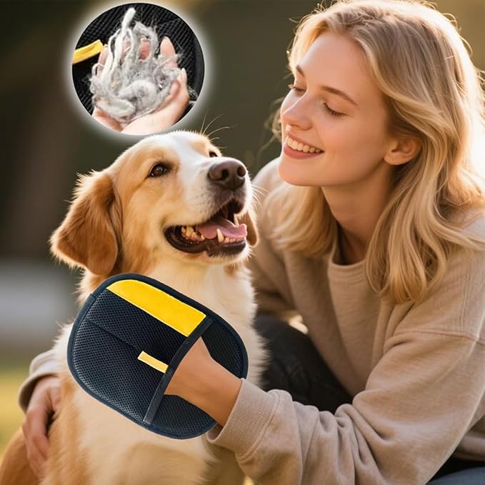 3pcs Pet Hair Removal Glove,Pet Hair Remover Glove for Cats & Dogs,Upgraded Animal Fur Removal Tool, Reusable Cats & Dogs Grooming Gloves for Hair Removal-PurrikoPets