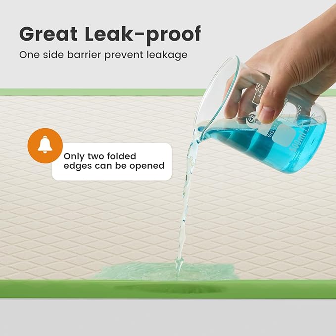 Gardner Pet Dog Pee Pads Extra Large 28"x34", XL Thicker ECO Green Disposable XLarge Puppy Training Pads Super Absorbent Full Edge-Wrapping Pad for Dogs, Puppies, Doggie, Cats, Rabbits-(30 Count)-PurrikoPets