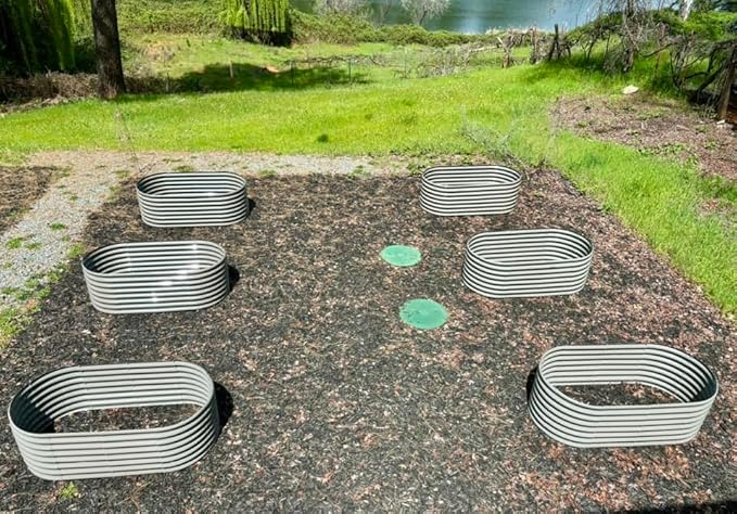 A ANLEOLIFE 6X3X2 ft Galvanized Raised Garden Beds Outdoor, Oval Large Metal Deep Root Planter Box for Planting Vegetables Flowers Herb, Anti-Rust & Easy-Setup, Quartz Grey-PurrikoPets