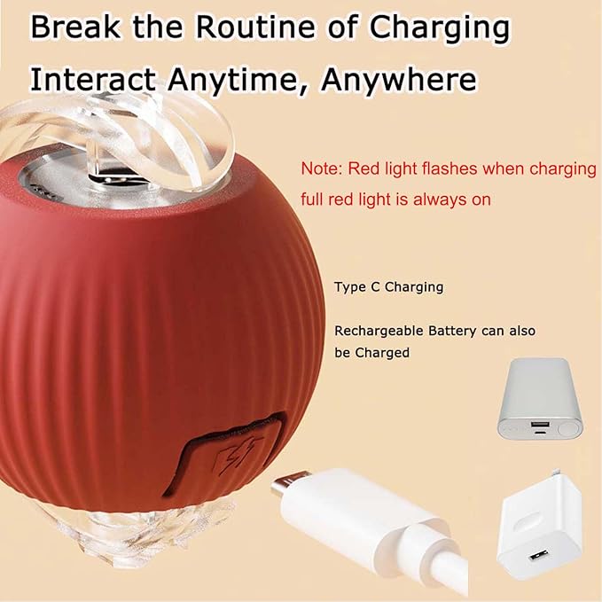 2 Packs Speed 2.0 Tail Interactive Cat Toys for Indoor Cats, Chirping & Motion Activate Ca t Toy, Smart Kitten Rolling Ball Moving Ball Toys, Rechargeable Dog Cat Bal l for Enrichment Exercise-PurrikoPets