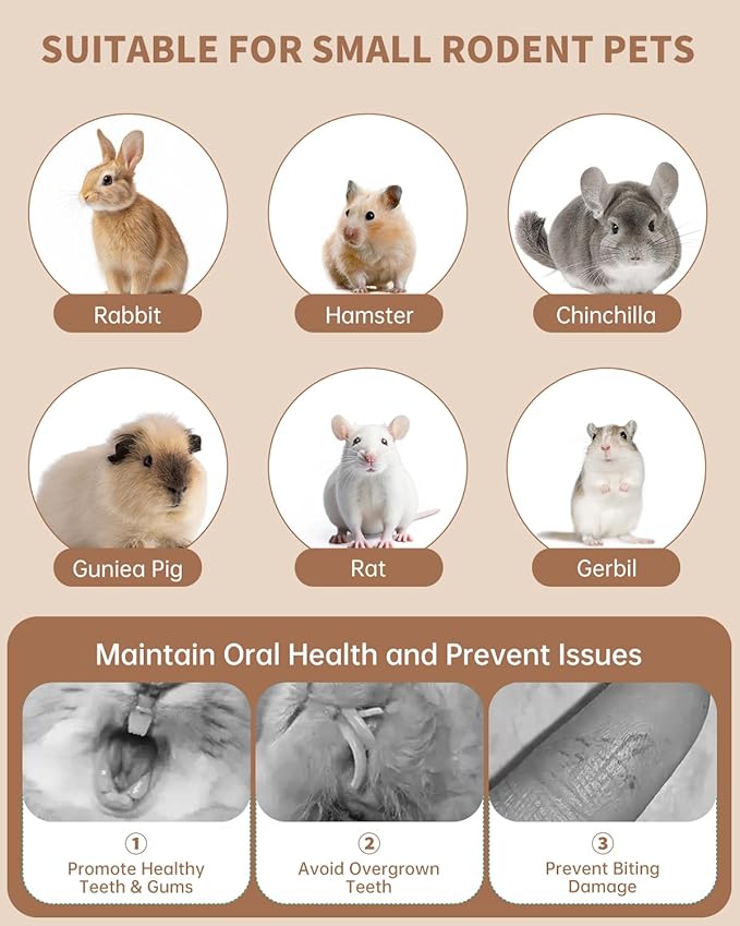 31PCS Rabbit Chew Treat Toys for Teeth Health, Natural Bunny Enrichment Toys for Boredom & Stress Relief, Keep Busy Toys for Guinea Pig Chinchilla Hamster Rat Gerbil Degu Indoor Outdoor-PurrikoPets