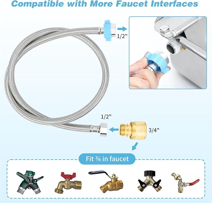 FHTONGE 304 Stainless Steel Automatic Dog Water Bowl Dispenser with Drainage and Float Valves, Large Auto Fill Dog Waterer for Outdoor Big Dogs Livestock Poultry Horse Cow Goat Pig Chicken Duck Rabbit-PurrikoPets