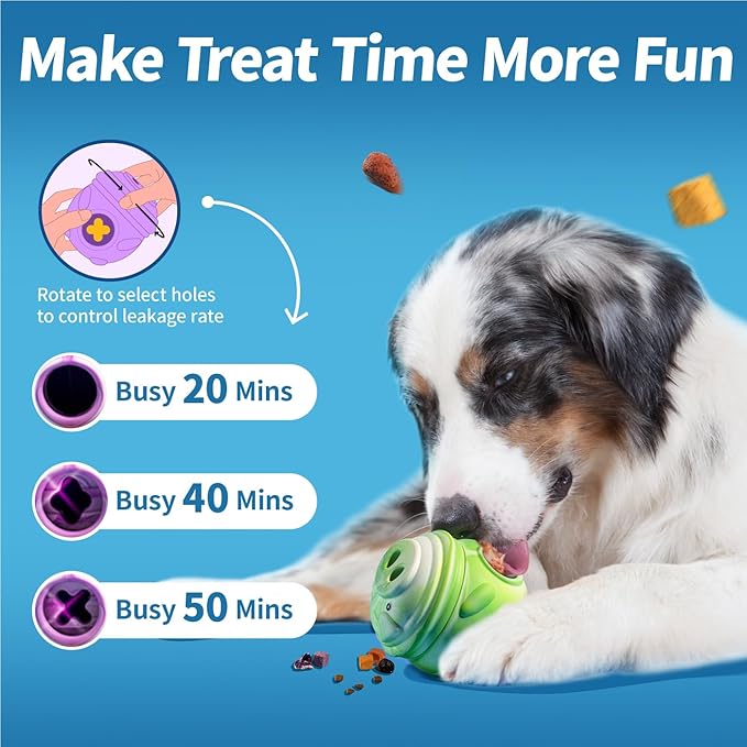 Dog Toy, Frozen Treat Toys, Treat Dispensing Chew Toy for Small Medium Large Dogs, Long-Lasting Interactive to Keep Pup Distracted & Reduces Anxiety, Freezable Fillable Dog Puzzle Toys - Green-PurrikoPets