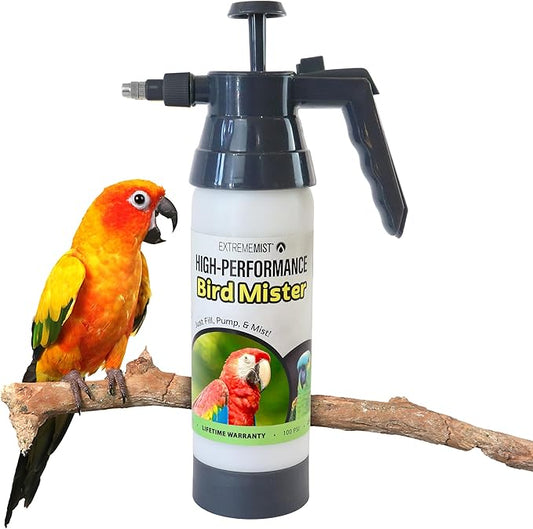 EXTREMEMIST High-Performance Bird Sprayer | Ultrafine Avian Pump Mister | Handheld Pet Bird Bath Mister | Adjustable Nozzle | Bird Cage Cleaner | Perfect for Macaws, Cockatiels, Parrots & More - 20oz-PurrikoPets