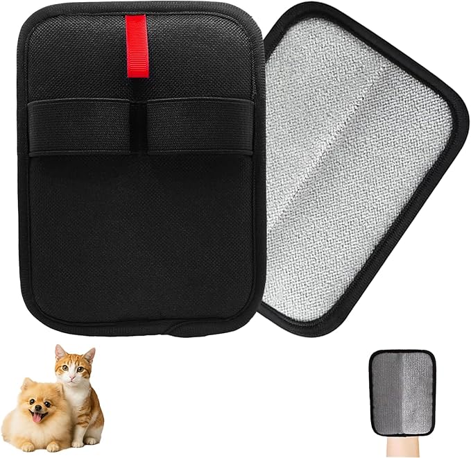 2PCS Electrostatic Pet Hair Removal Gloves,Pet Hair Removal Tool,Reusable Cat & Dog Hair Remover for Carpet,Couch,Furniture,Car Seat,Cat Grooming Gloves-PurrikoPets