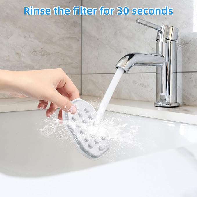 40 Pack Cat Water Fountain Filters-Cat Fountain Replacement Filters for Stainless Steel 3.2L/108oz Adjustable Water Flow Cat Fountain(20 Pack Pet Water Filter Refills+20 Pack Sponges)-PurrikoPets