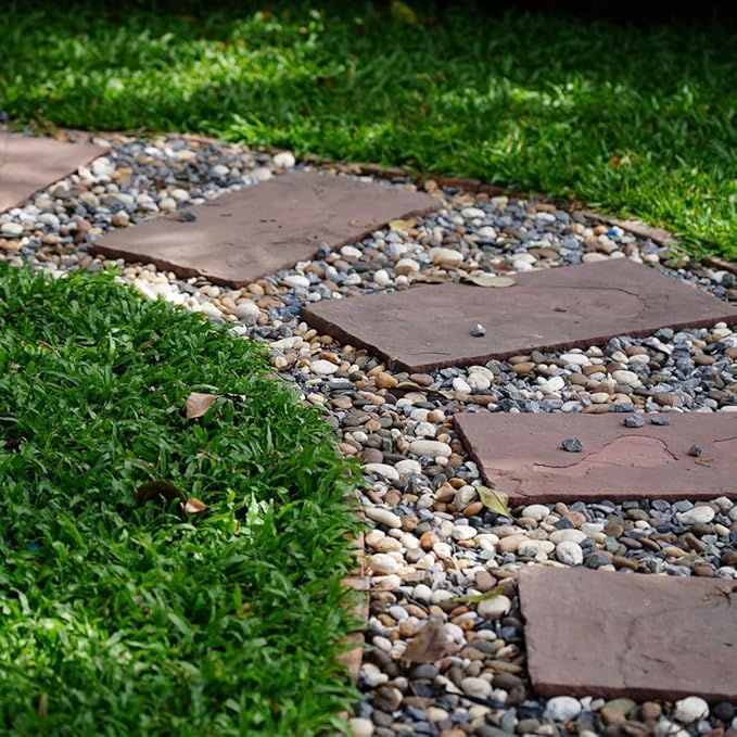 20lbs Natural River Rocks for Plants, 3/8" Aquarium Gravel Decorative Polished Mixed Pebbles for Fish Tank, Gardening, Flower Pots, Vase Fillers, Indoor Water Fountains, Landscaping-PurrikoPets