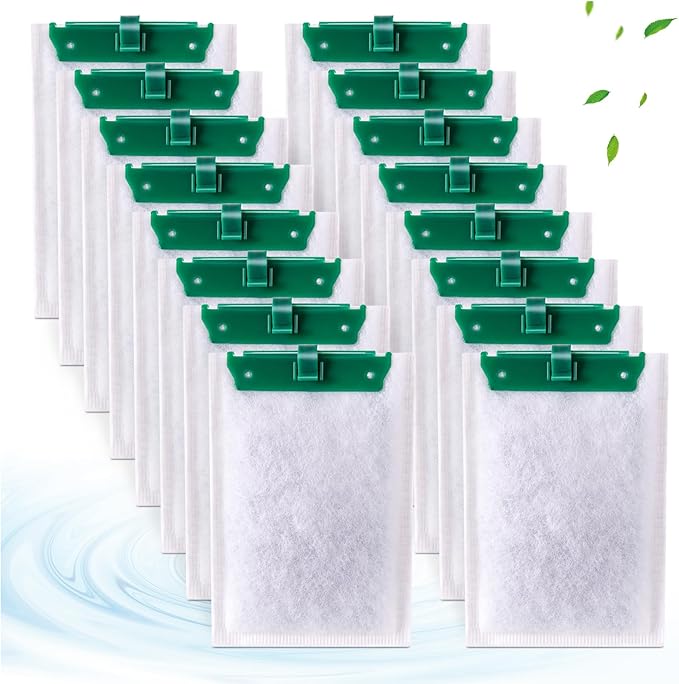 16-Count Medium Filter Cartridges Compatible with Tetra Whisper Bio-Bag Filters Medium Replacement Filter Cartridges for Whisper ReptoFilter and 10i IQ10 PF10 Power Filters -Ready to Use-PurrikoPets