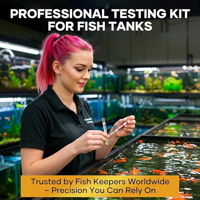 11 in 1 - Aquarium Test Strips | 950 Tests - 150 Strips | Fish Tank Aquariums Water Test Kit & ebook | Aquarium Thermometer | Fish Tank Water Testing Kit Includes 50 Ammonia Strips | Versatile Usage-PurrikoPets