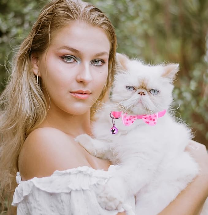 16 PCS Cute Cat Collars Breakaway with Bell for Boy Cats and Girl Cats Gifts-PurrikoPets