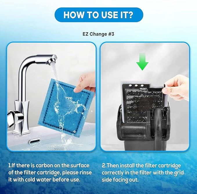 16 PCS Aquarium Filter Cartridge Compatiable with Aqua-Tech Filters (EZ-Change #3) Fish Tank Filter Cartridge Compatiable with Aqua-Tech 20-40 & 30-60 Power Filter-PurrikoPets