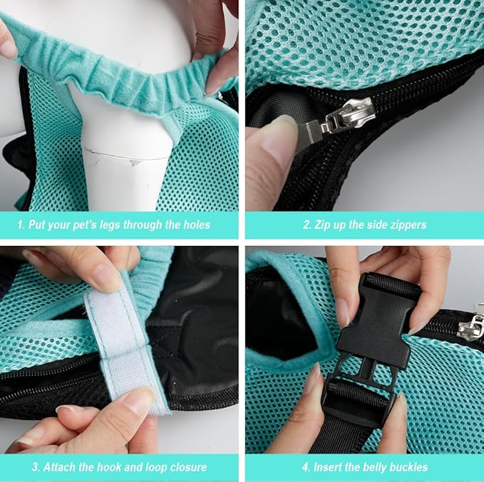 FEimaX Dog Carrier Backpack Pet Legs Out Front Cat Travel Bag, Adjustable Puppy Backpacks Carriers Hands-Free for Small Medium Dogs Cats Hiking Traveling Camping Daily Walking-PurrikoPets