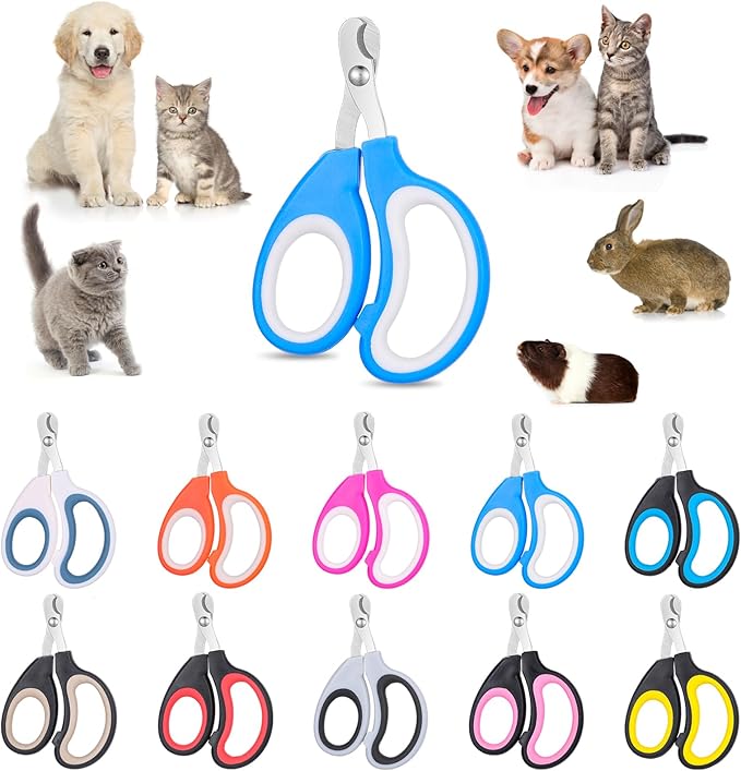 20 Pcs Cat Nail Clipper Bulk Kitten Claw Trimmer Pet Nail Cutter Claw Care for Cats, Kittens, Bunny, Puppy, Rabbit, Gatos, and More-PurrikoPets