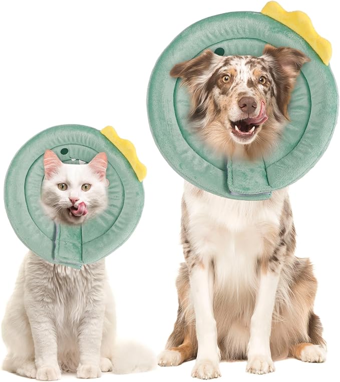 FRIUSATE Cat Cone Collar Soft, Cute Cat Recovery Collar Soft Adjustable Cat Cones to Stop Licking Comfortable Breathable Lightweight Neck Cone for Cats Kittens Pet After Surgery-PurrikoPets