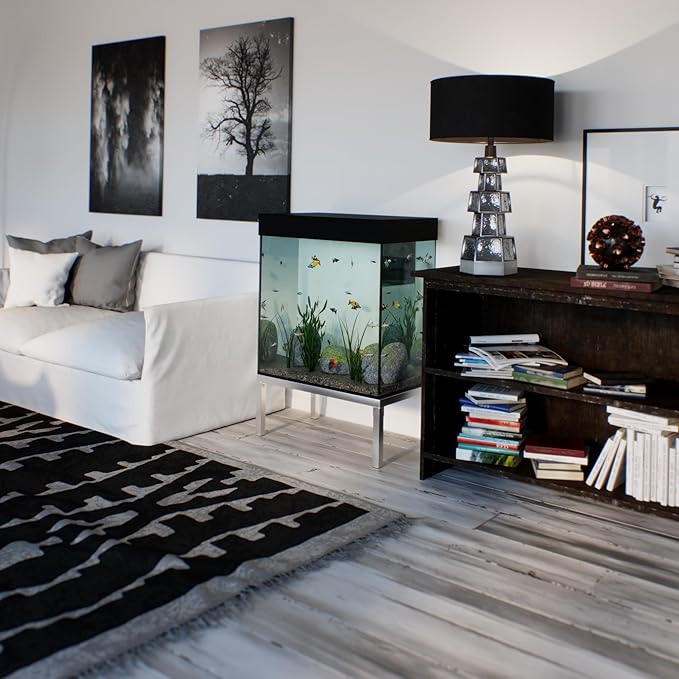 18 in X 24 in. Aquarium Stand | Industrial Style Aluminum Fish Tank Base with Open Frame Design-PurrikoPets