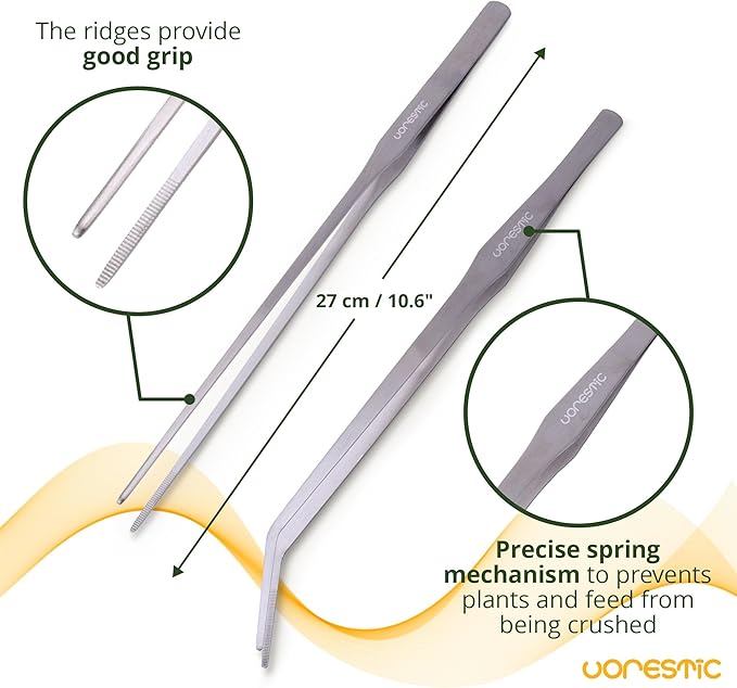 4Pcs Aquascaping Tools, Terrarium Tools, Aquarium Tools Set with Stainless Steel Aquarium Tweezers, Aquarium Scissors and Spatula - Aquascape Tools Set for Trimming, Maintenance-PurrikoPets