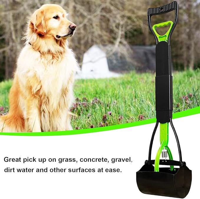 28" Large Pooper Scooper for Dogs, Heavy Duty Poop Scooper for Large Medium & Small Dog, Pet Dog Pooper Scooper for Grass & Gravel Pick Up-PurrikoPets