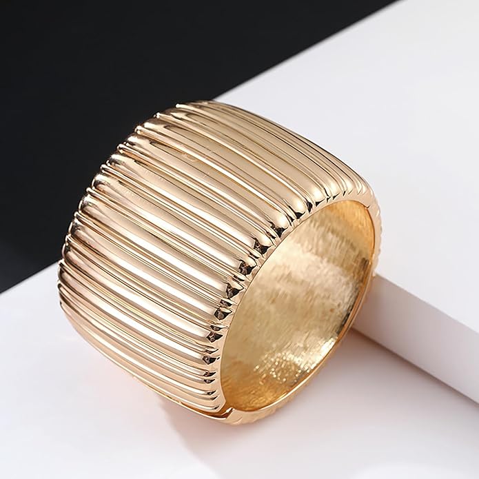 YMBYCM Chunky Bangle Bracelets for Women Trendy Wide Chunky Cuff Bracelets Wrap Bracelet